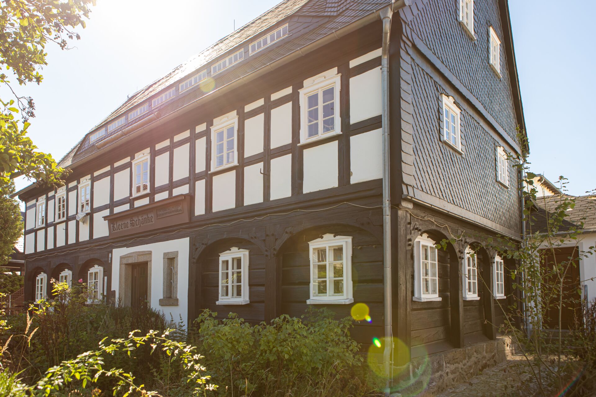 Umgebindehaus "Kleene Schenke" in Cunewalde - Foto: Michael Rimpler